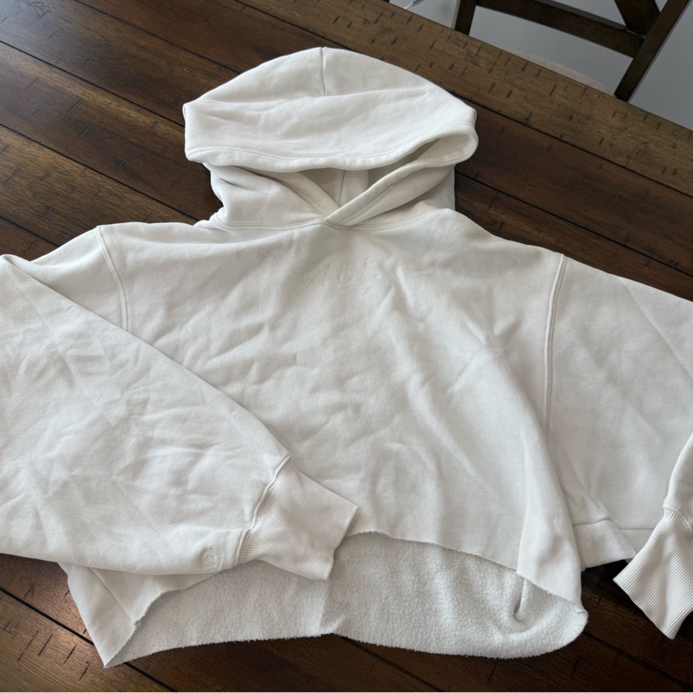 Balance Athletica White Cropped Hoodie